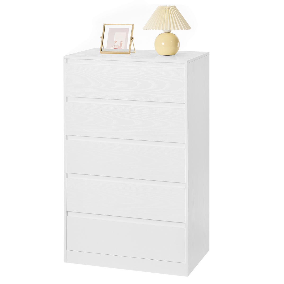 KOMMODE , 60/97,4/40 cm, 5 Schublade(n)  - Weiß, Trend, Holzwerkstoff (60/97,4/40cm) - Boxxx