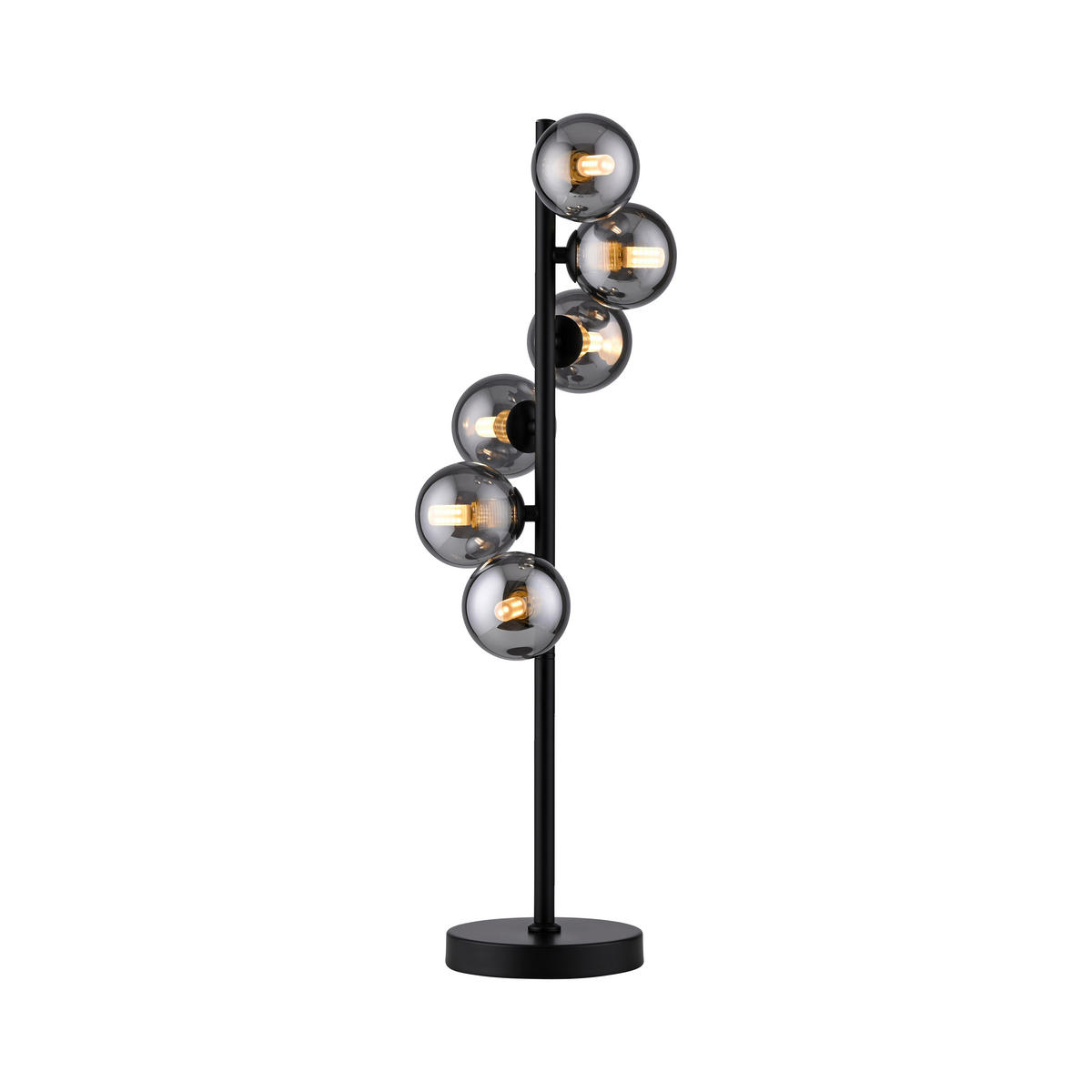 LED-TISCHLEUCHTE SW DUBAI 19/19/64 cm   - Schwarz, Design, Glas/Kunststoff (19/19/64cm) - Schöner Wohnen