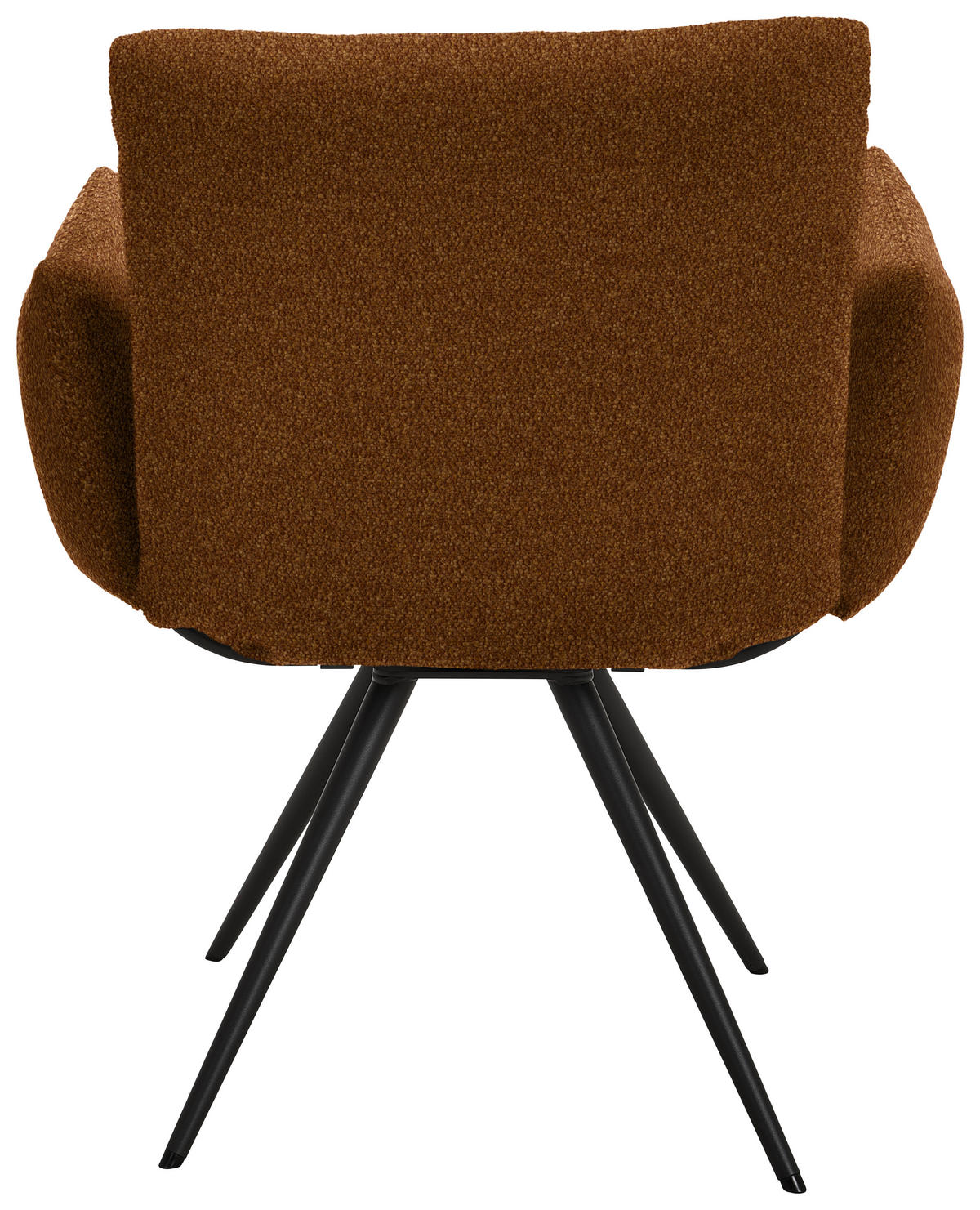 ARMLEHNSTUHL Stahl Struktur  - Cognac/Anthrazit, Natur, Textil/Metall (72/90/65cm) - Venjakob