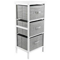 BYRÅ 37/80/30 cm  - vit/grå, Basics, trämaterial/trä (37/80/30cm) - Carryhome