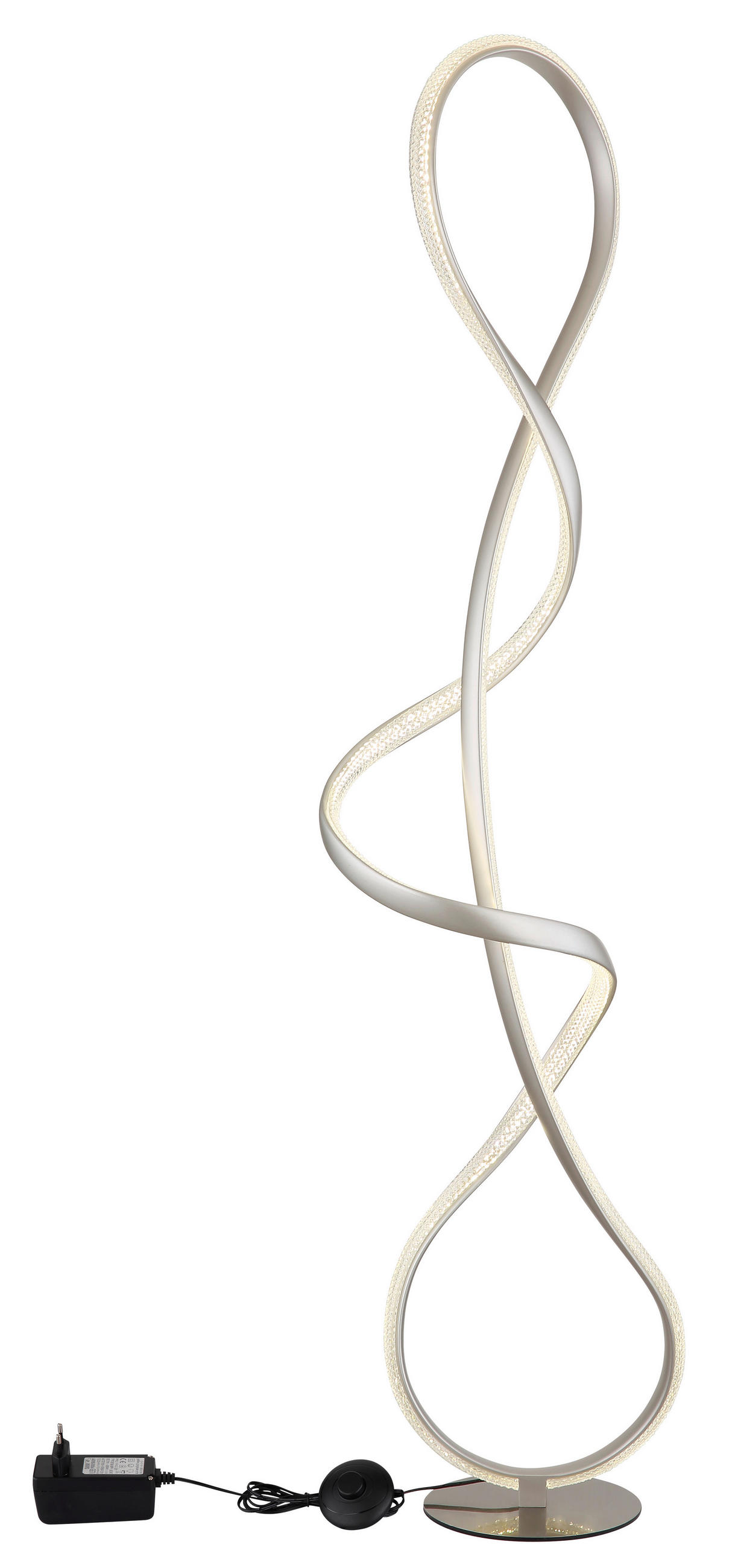 LED-STEHLEUCHTE 26/20/132,5 cm    - Klar/Schwarz, Design, Kunststoff/Metall (26/20/132,5cm) - Globo