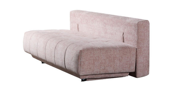 SCHLAFSOFA  in Flachgewebe Rosa  - Schwarz/Rosa, Design, Kunststoff/Textil (206/94/106cm) - Novel