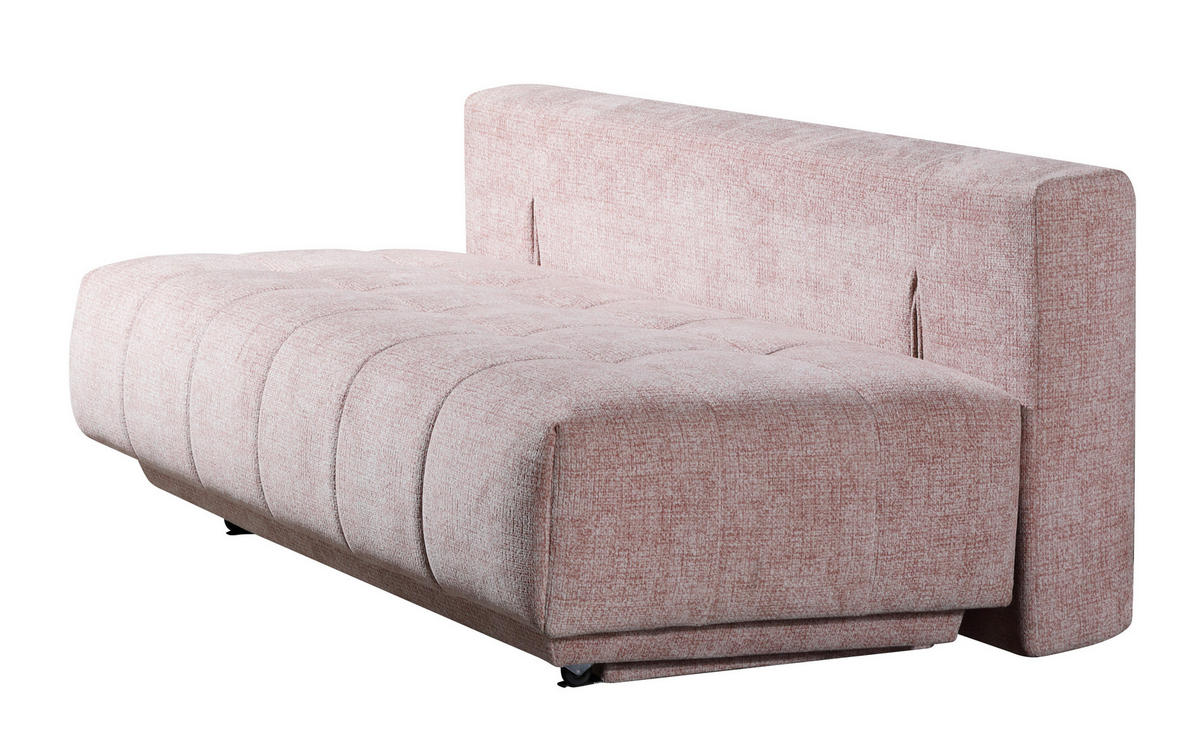 SCHLAFSOFA  mit Bettkasten erhältlich, Stoffauswahl, Schlafen auf Sitzhöhe, Bettfunktion erhältlich Flachgewebe Rosa  - Schwarz/Rosa, Design, Kunststoff/Textil (206/94/106cm) - Novel