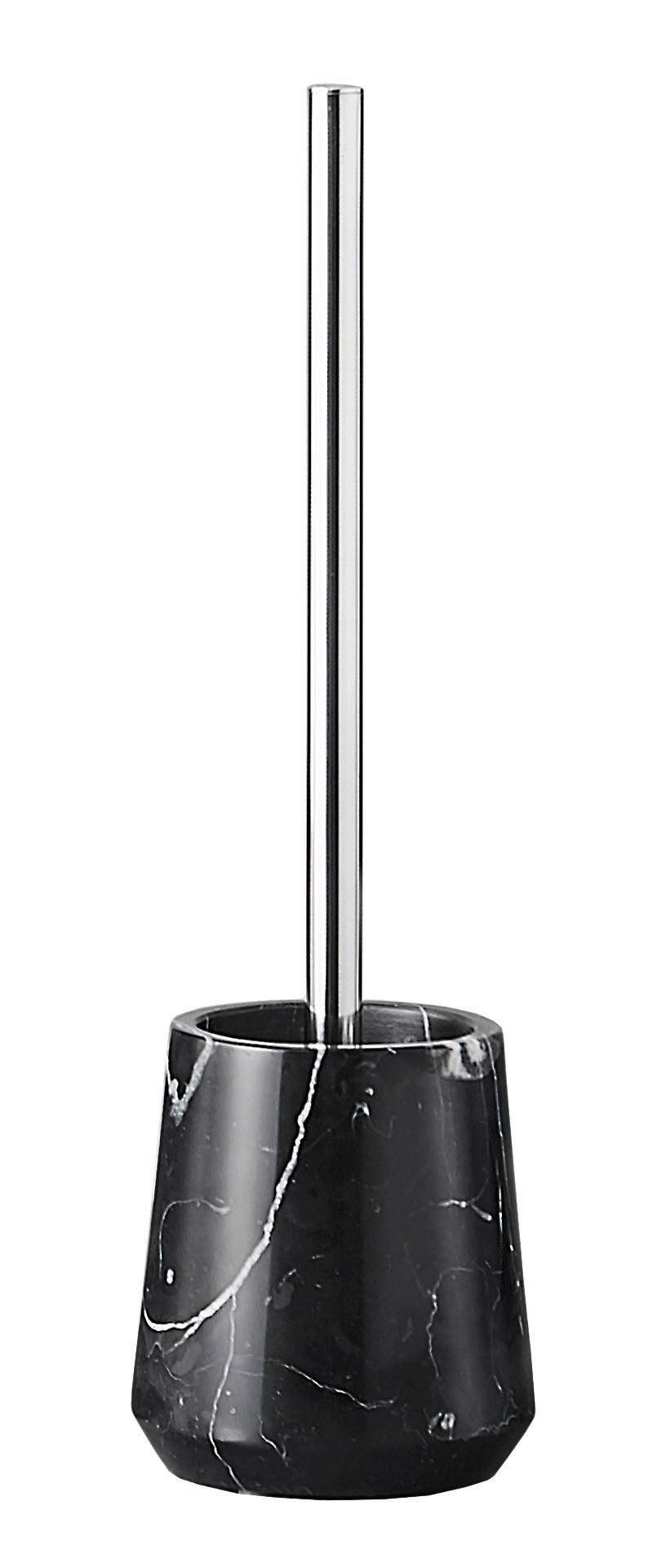 WC-BÜRSTENGARNITUR in Metall  Kunststoff   - Schwarz, Basics, Kunststoff/Stein (10,3/39cm) - Kleine Wolke