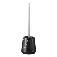WC-BÜRSTENGARNITUR in Metall  Kunststoff   - Schwarz, Basics, Kunststoff/Stein (10,3/39cm) - Kleine Wolke