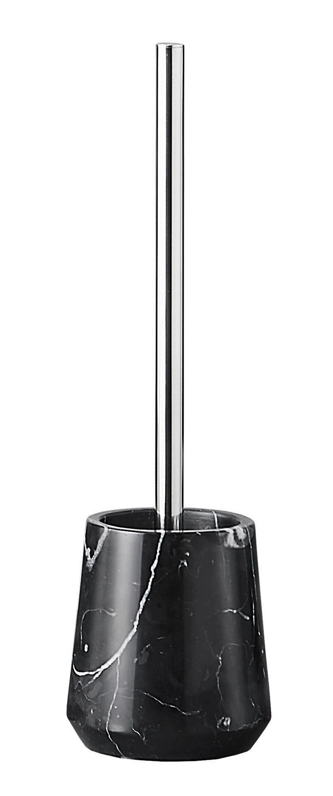 WC-BÜRSTENGARNITUR in Metall  Kunststoff   - Schwarz, Basics, Kunststoff/Stein (10,3/39cm) - Kleine Wolke