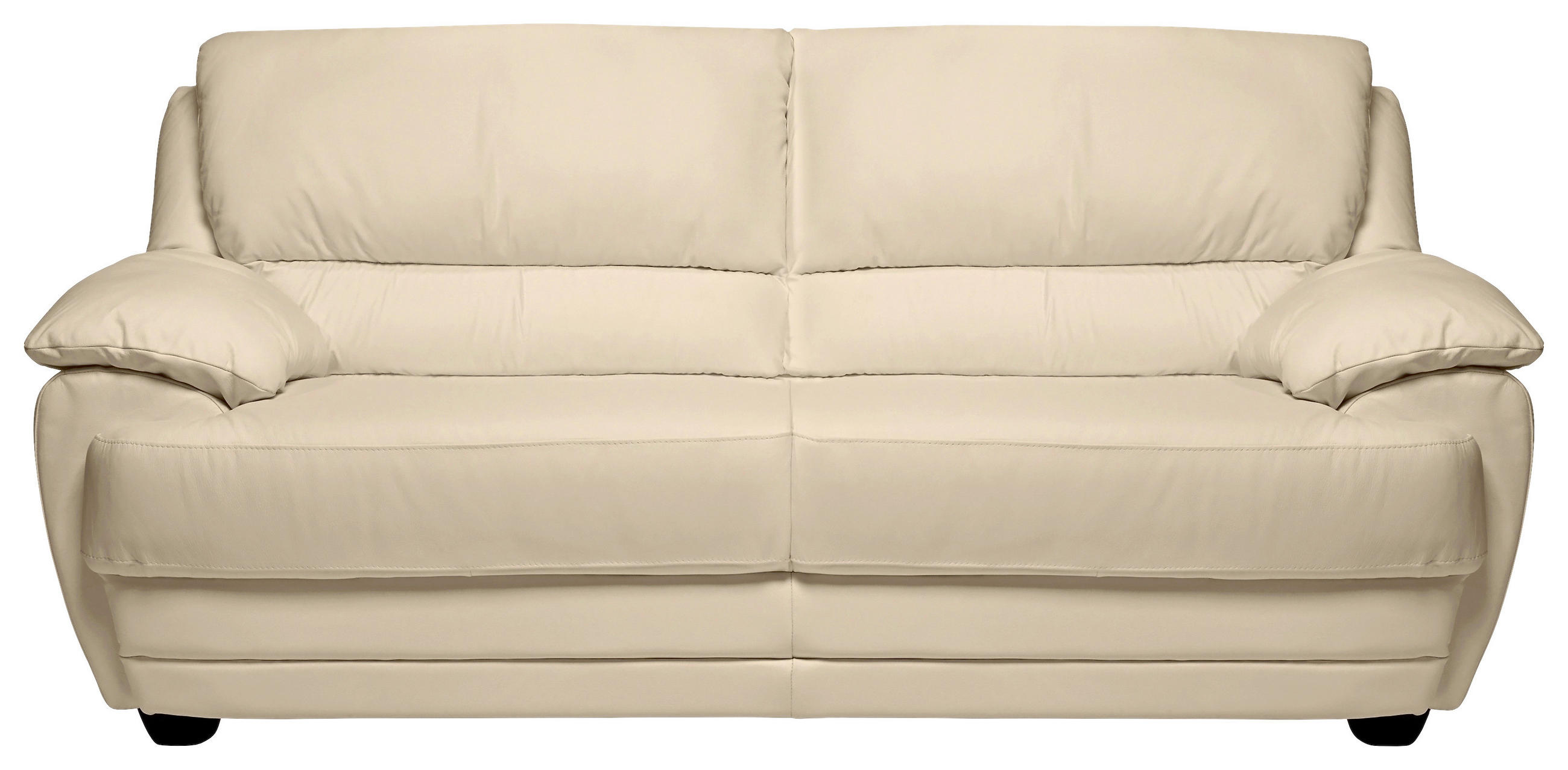 2-SITZER-SOFA Lederlook Beige  - Beige, Design, Kunststoff/Textil (209/97/100cm) - Livetastic