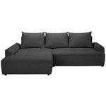 ECKSOFA in Mikrofaser Anthrazit  - Anthrazit/Schwarz, KONVENTIONELL, Kunststoff/Textil (169/295cm) - Carryhome