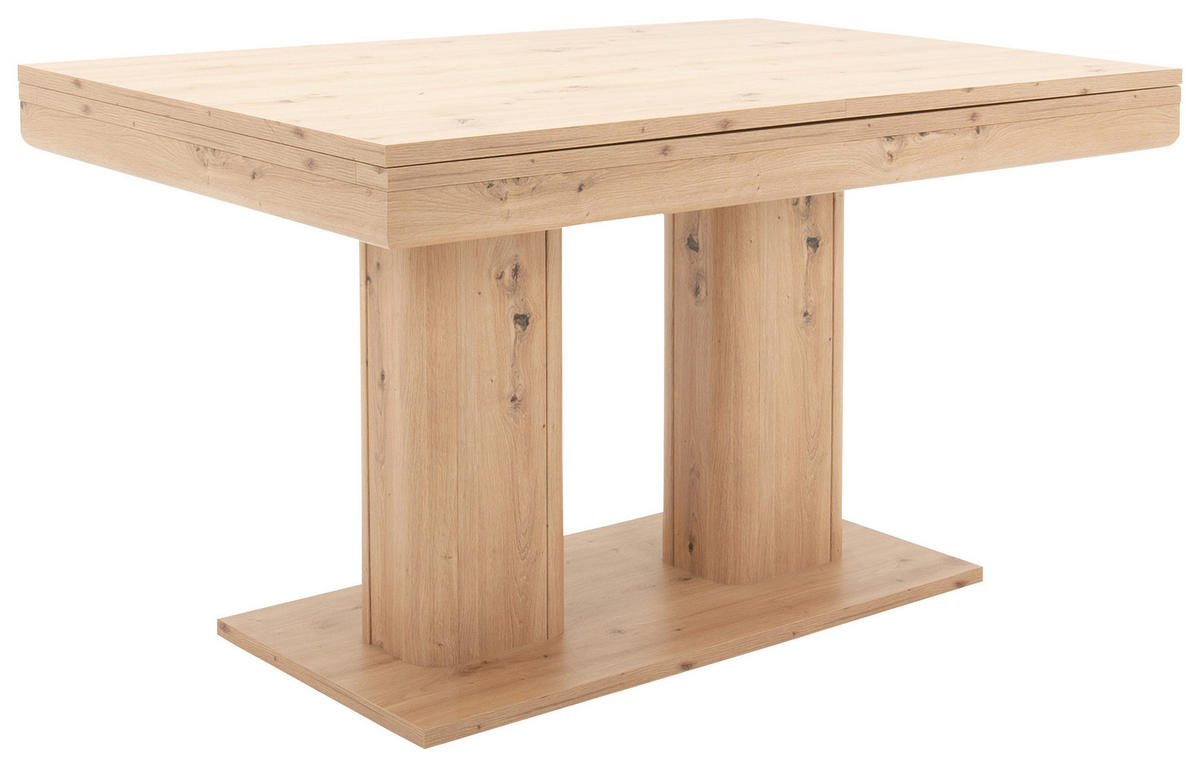 JEDILNA MIZA, hrast barve hrasta  - barve hrasta, Design, leseni material (140-220/80/90cm) - Xora