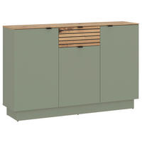 SIDEBOARD NEXA 135/90/40 cm 1 Schublade(n)  - Salbeigrün/Eiche Artisan, Basics, Holzwerkstoff/Kunststoff (135/90/40cm) - Livetastic