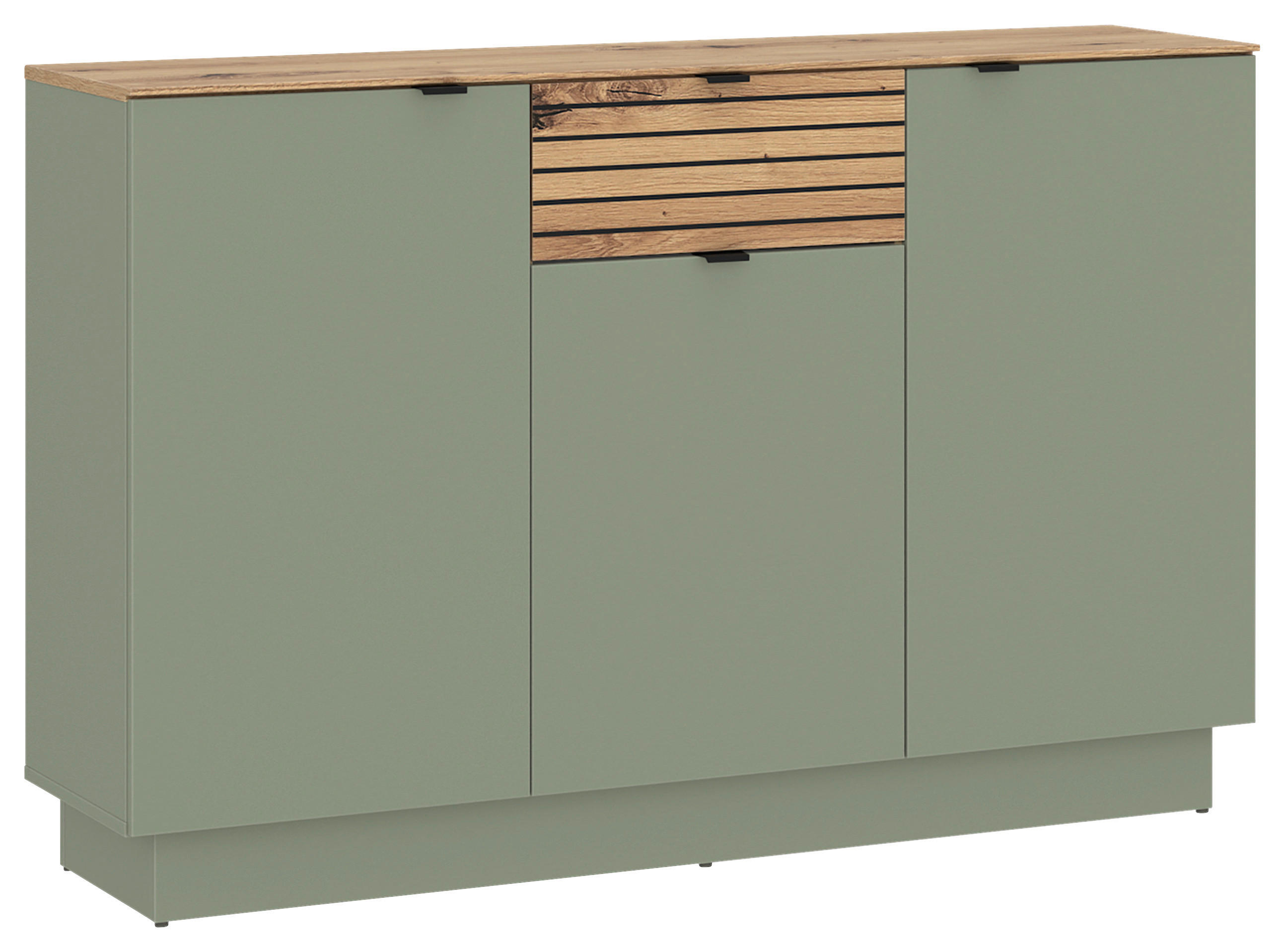 Livetastic Sideboard Nexa Salbeigrün, Eiche Artisan 135x90x40 cm