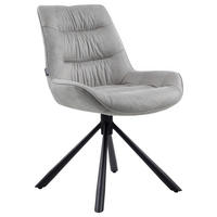 STUHL - Schwarz/Grau, Design, Textil/Metall (57/84/63cm) - Hom`in