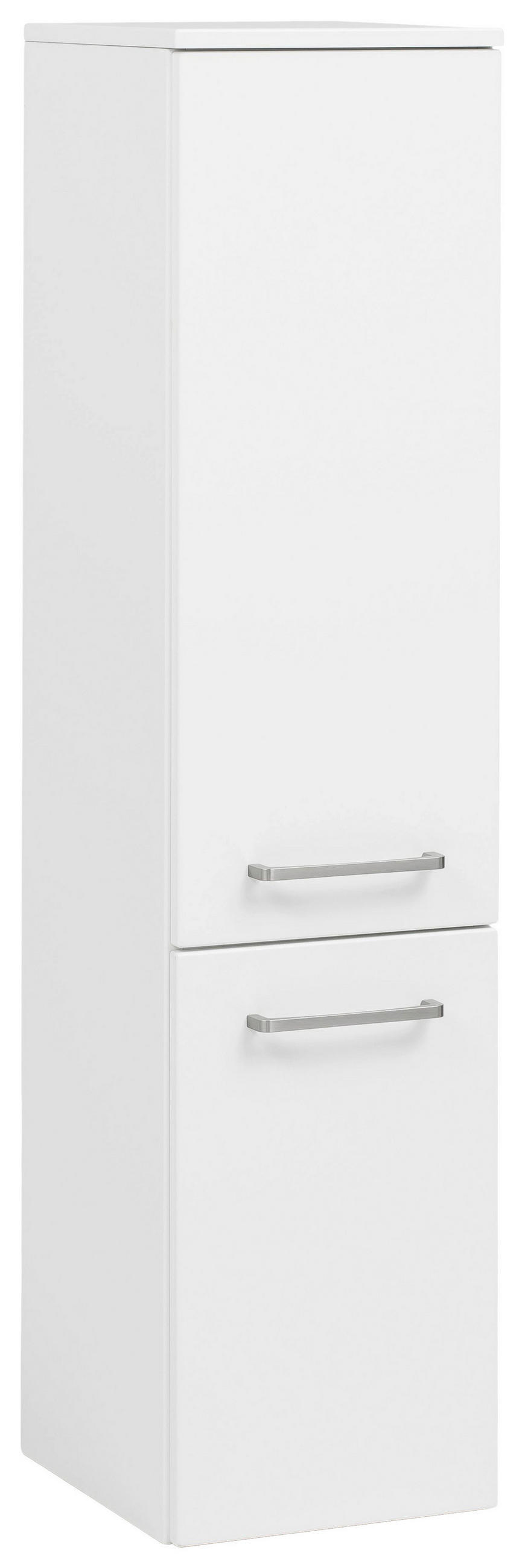 MIDISCHRANK 30/130/35 cm  - Edelstahlfarben/Weiß, KONVENTIONELL, Holzwerkstoff/Metall (30/130/35cm) - Held