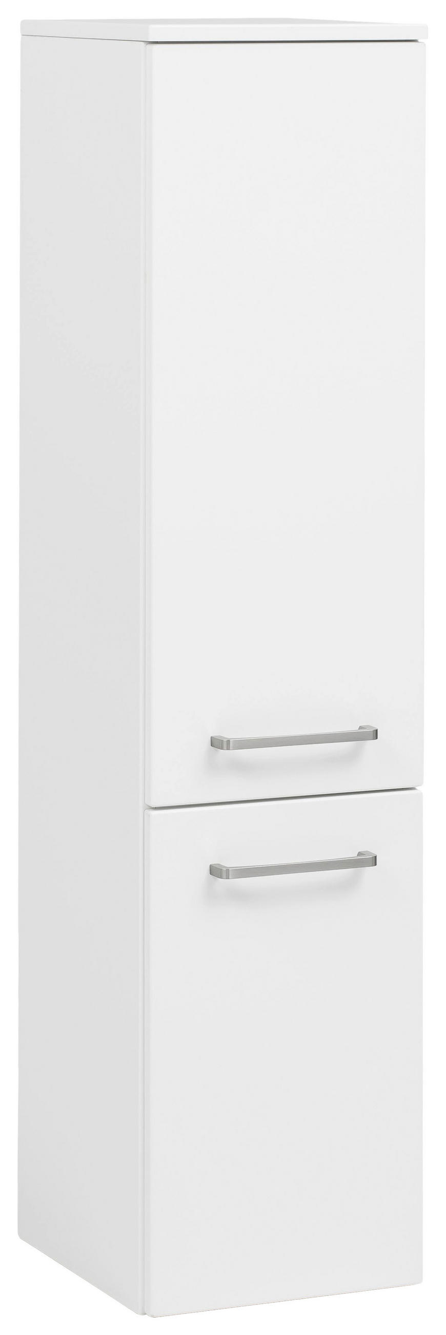 MIDISCHRANK 30/130/35 cm  - Edelstahlfarben/Weiß, KONVENTIONELL, Holzwerkstoff/Metall (30/130/35cm) - Held