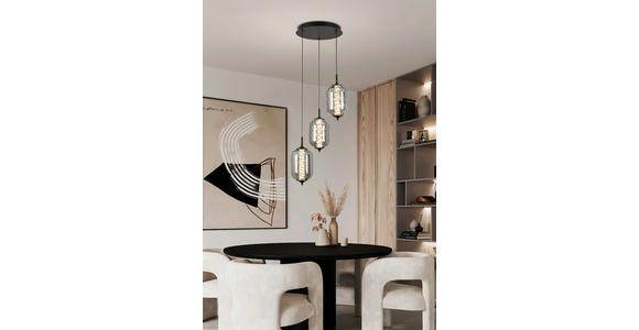 LED-HÄNGELEUCHTE 42/120 cm - Chromfarben, Design, Glas/Metall (42/120cm) - Novel