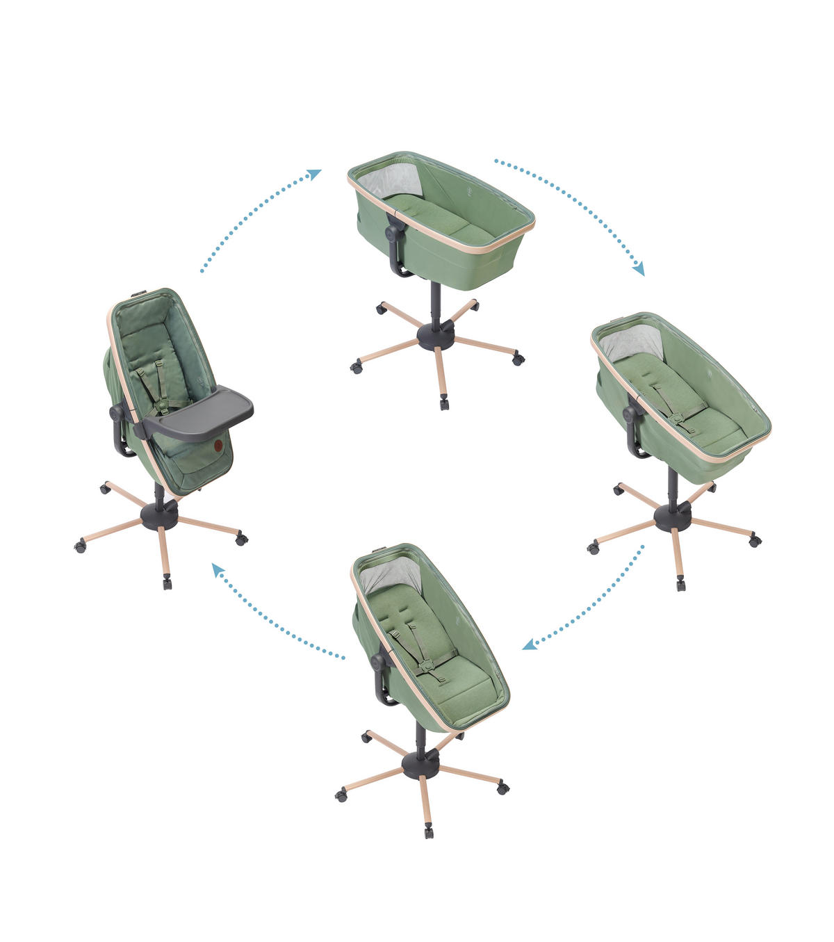 BABYSITTER Alba  - grön/svart, Basics, metall/textil (84,1/93,3/78,4cm) - Maxi-Cosi