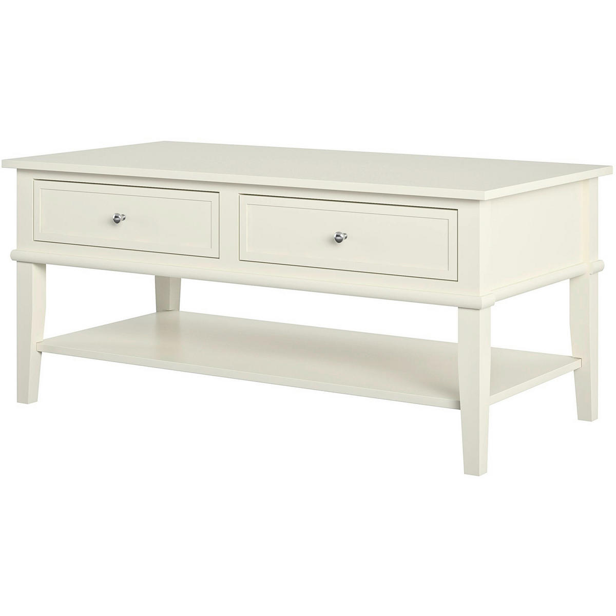 COUCHTISCH in Holzwerkstoff  - Silberfarben/Weiß, Design, Holzwerkstoff/Metall (103/46/52cm) - MID.YOU