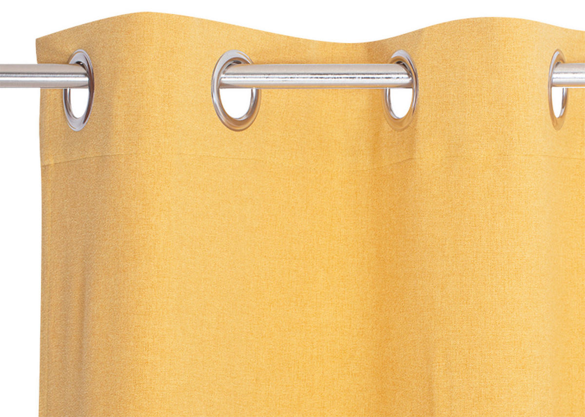 ÖSENSCHAL E-Harp blickdicht 140/250 cm   - Dunkelgelb, Basics, Textil (140/250cm) - Esprit