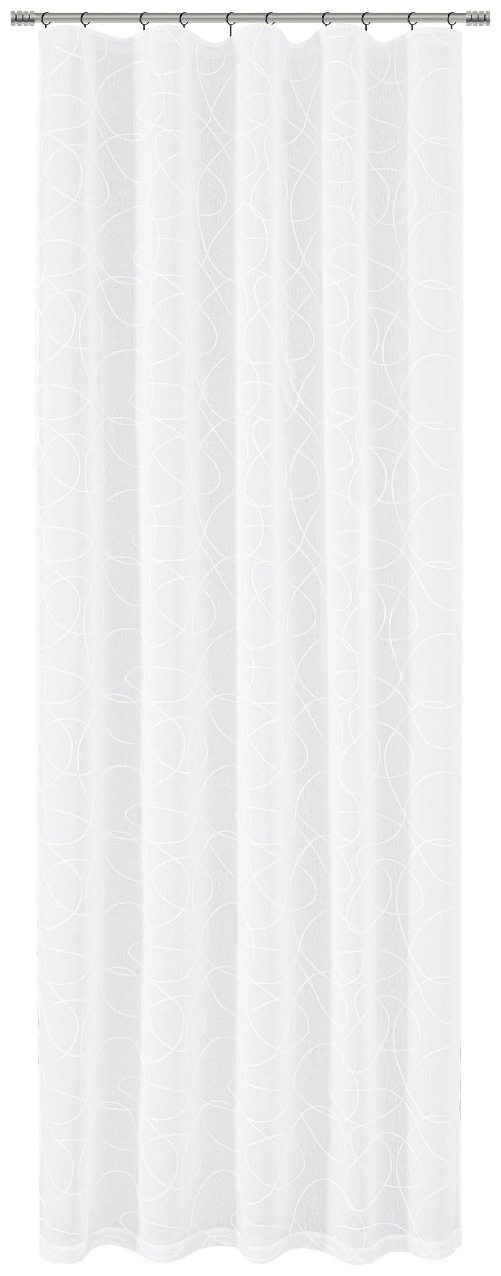 HOTOVÝ ZÁVES, nepriehľadné, 135/255 cm - biela, Design, textil (135/255cm) - Esposa