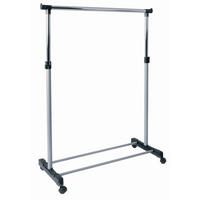 KLEIDERWAGEN in Grau, Alufarben, Chromfarben 90/95-170/43 cm   - Chromfarben/Alufarben, Basics, Kunststoff/Metall (90/95-170/43cm)