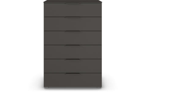 KOMMODE 80/119/42 cm in Graphitfarben - Graphitfarben/Alufarben, Trend, Holzwerkstoff/Metall (80/119/42cm) - Novel