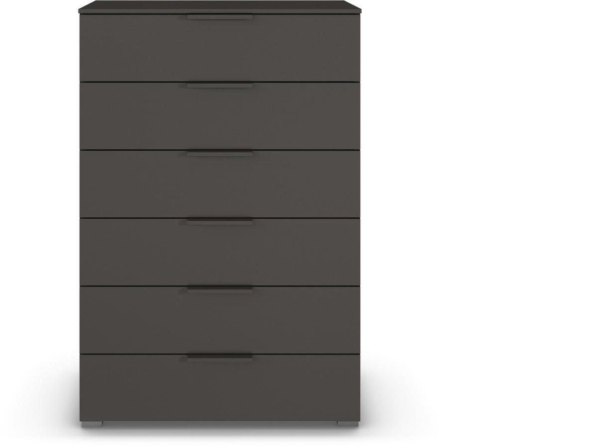 KOMMODE 80/119/42 cm  in Graphitfarben  - Graphitfarben/Alufarben, Trend, Holzwerkstoff/Metall (80/119/42cm) - Novel