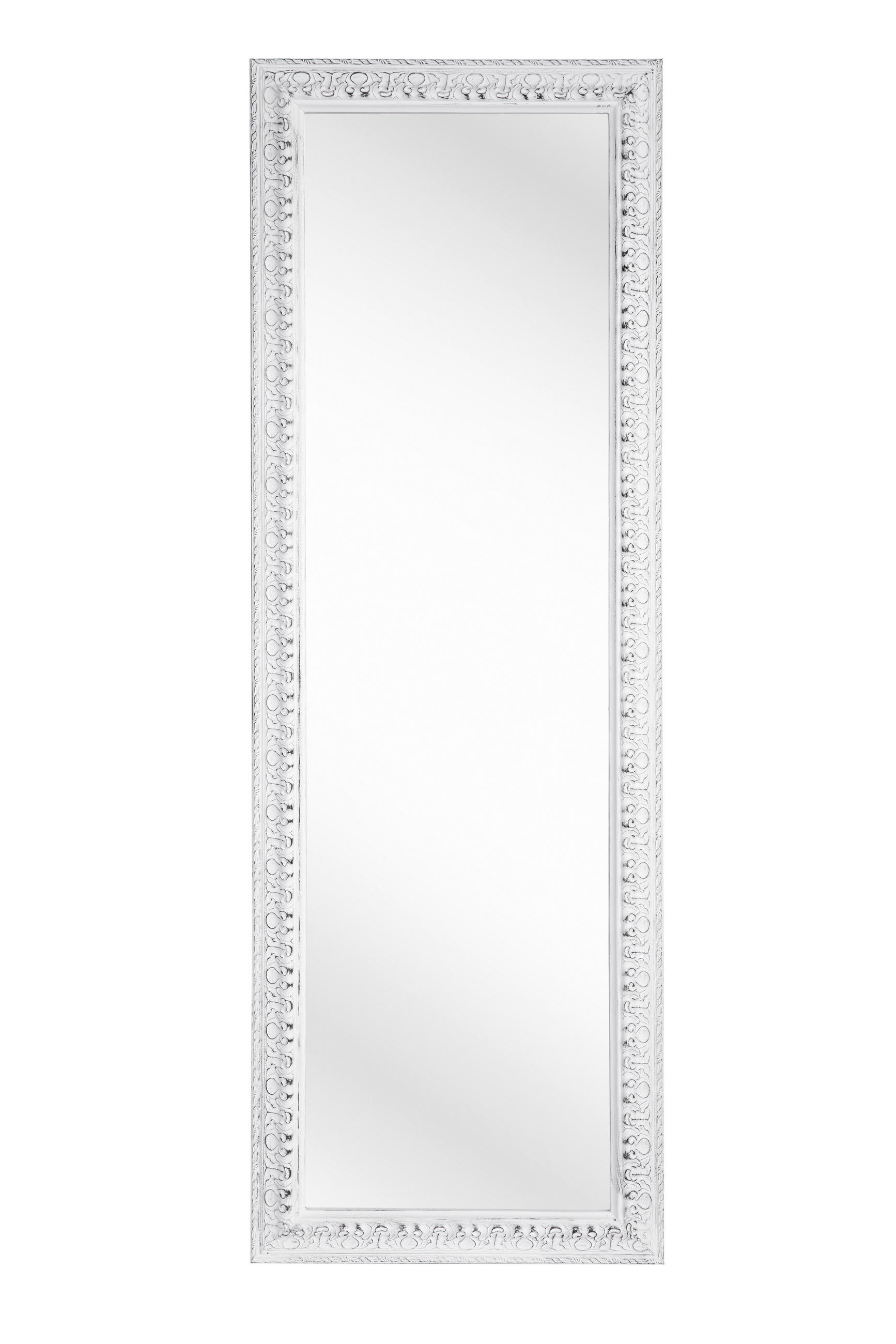 WANDSPIEGEL 50/150/3 cm    in rechteckig  - Weiß, LIFESTYLE, Glas/Holz (50/150/3cm) - Carryhome