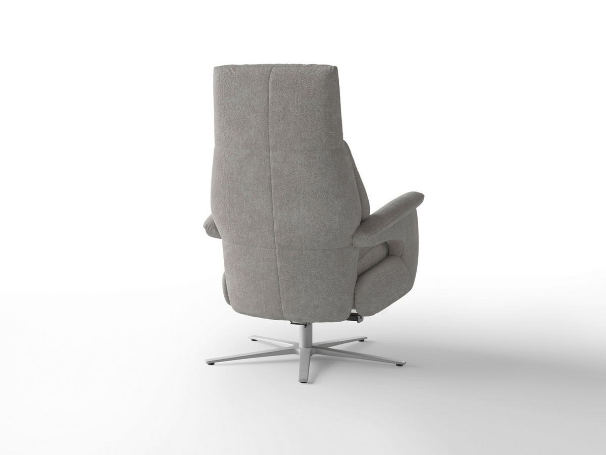 RELAXAČNÉ KRESLO, textil, sivá - sivá/strieborná, Basics, kov/textil (75/110/85cm) - Sit & More