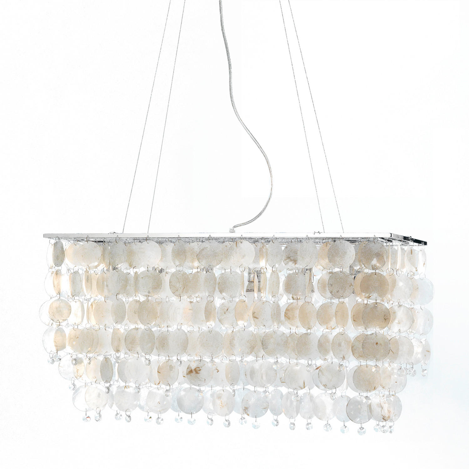 PENDELLEUCHTE 70/40/110 cm   - Chromfarben/Perlmutt, Basics, Naturmaterialien/Metall (70/40/110cm)