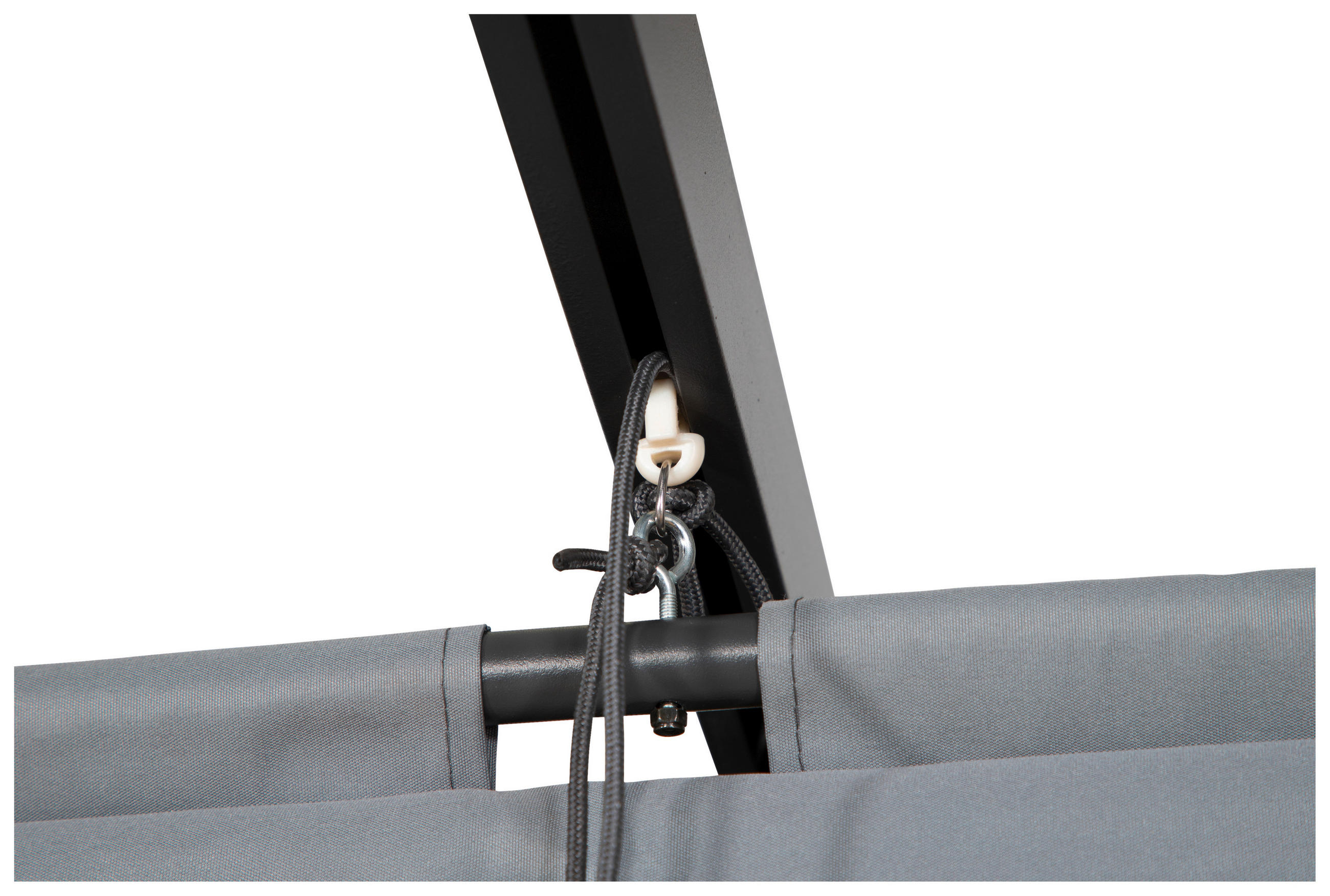 PERGOLA 395/245/295 cm   - Schwarz/Grau, KONVENTIONELL, Textil/Metall (395/245/295cm) - Gardenson