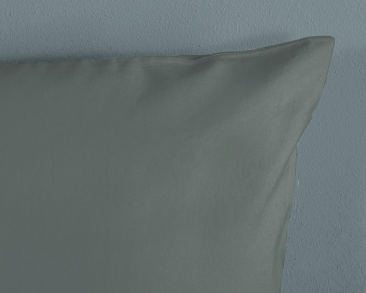 WENDEBETTWÄSCHE 2-teilig Good Morning Renforcé 140/200 cm  - Blau/Pastellblau, Basics, Textil (140/200cm)