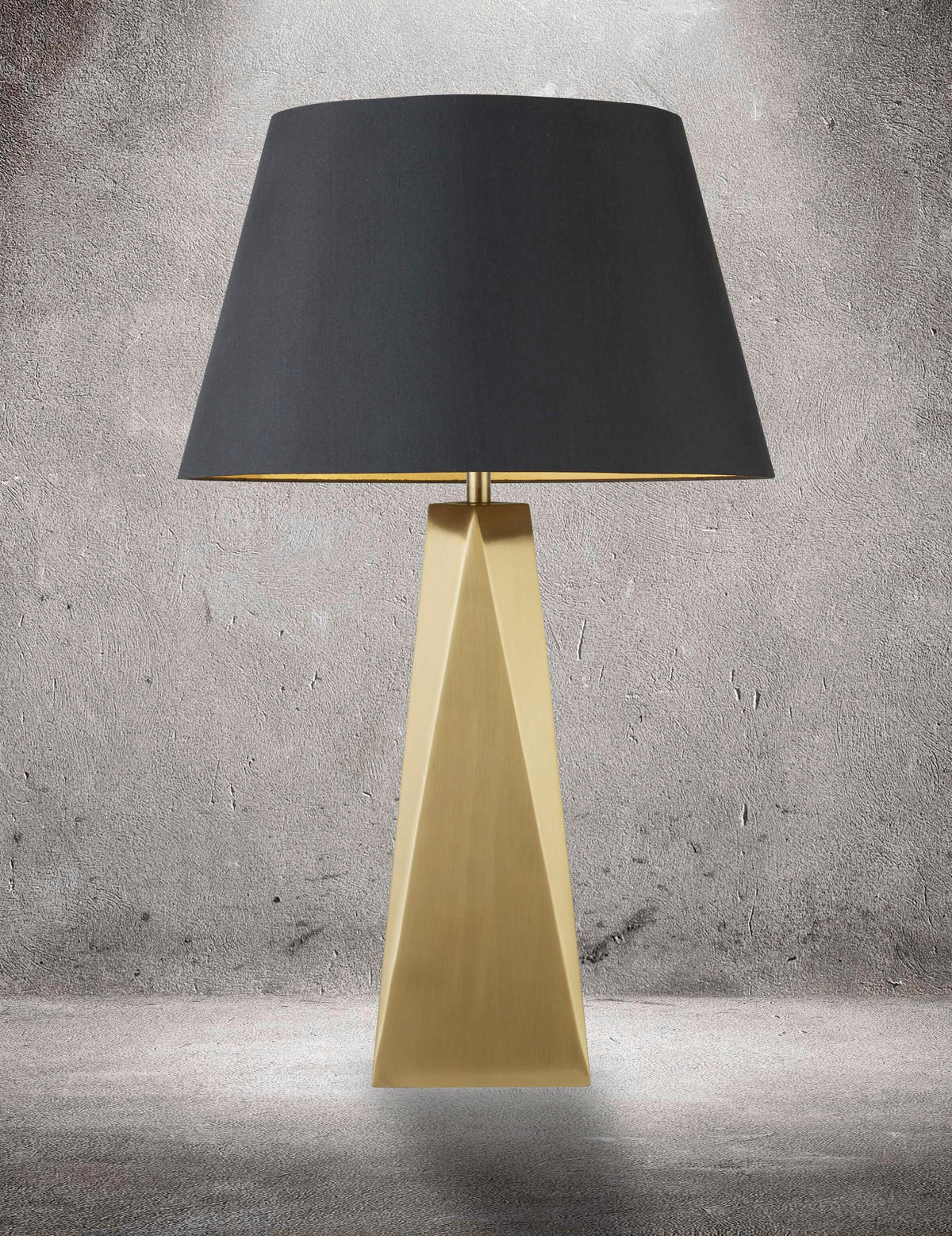 TISCHLEUCHTE 33/53 cm  - Goldfarben/Schwarz, Design, Kunststoff/Textil (33/53cm)