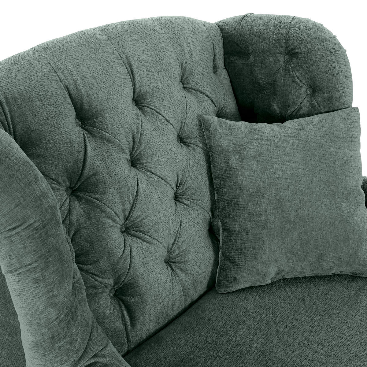 XXL-SESSEL in Chenille Petrol  - Petrol/Schwarz, Design, Holz/Textil (127/106/149cm) - Landscape