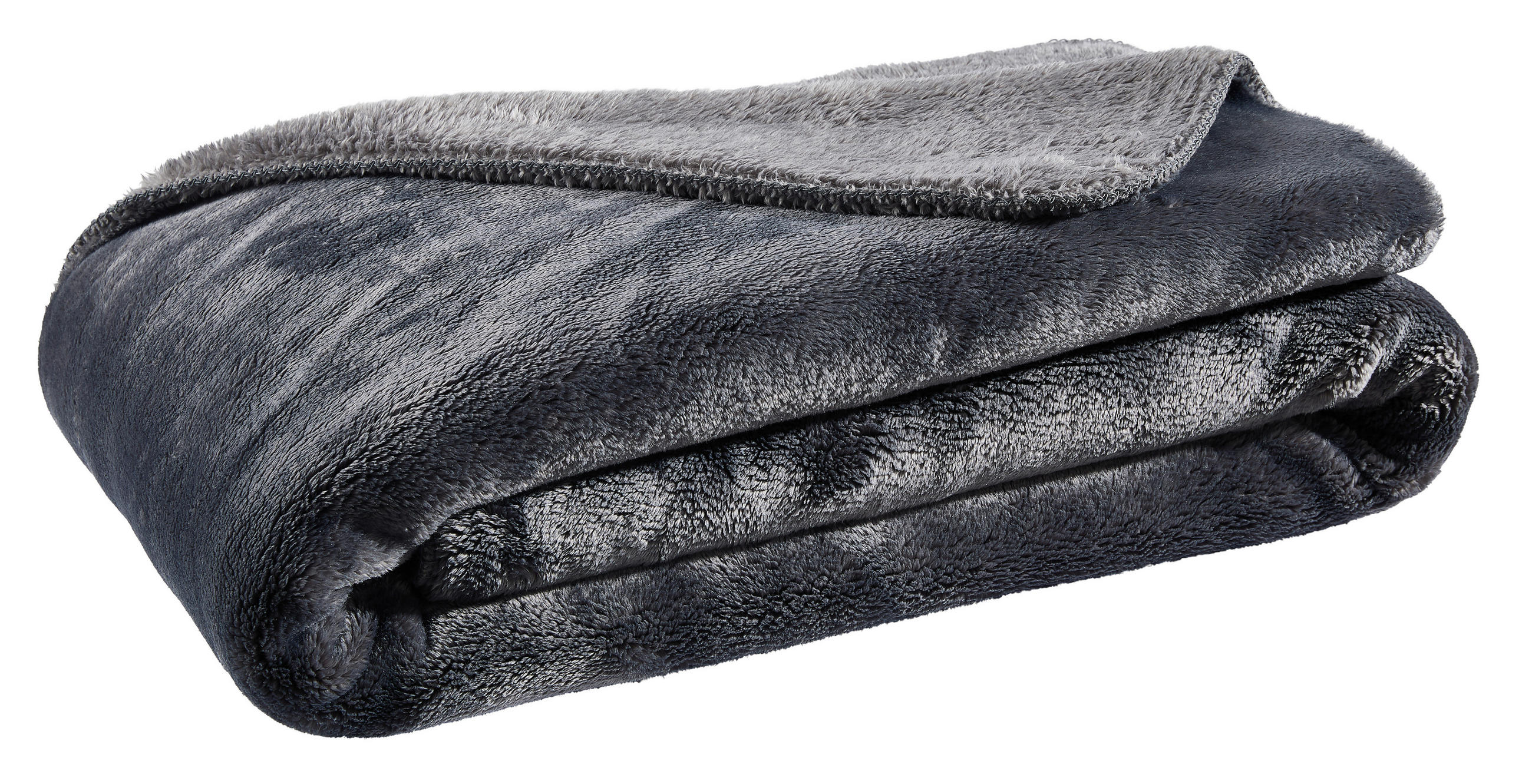 WOHNDECKE KREPPA 150/200 cm  - Anthrazit, Basics, Textil (150/200cm) - Dieter Knoll