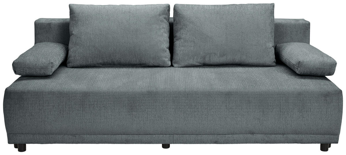 SCHLAFSOFA Chenille Dunkelgrau  - Dunkelgrau/Schwarz, KONVENTIONELL, Kunststoff/Textil (201/72/98cm) - Carryhome