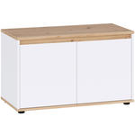 GARDEROBENBANK Malea  in 83,4/50/41,2 cm  - Weiß/Eiche Artisan, MODERN (83,4/50/41,2cm) - Carryhome