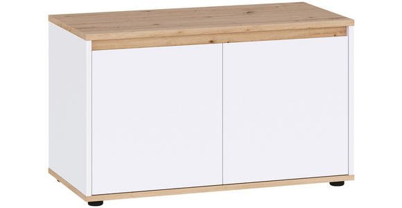 GARDEROBENBANK Malea  in 83,4/50/41,2 cm  - Weiß/Eiche Artisan, MODERN (83,4/50/41,2cm) - Carryhome