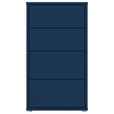 KOMMODE , 55/99/35 cm, 4 Schublade(n)  - Silberfarben/Dunkelblau, Trend, Holzwerkstoff/Kunststoff (55/99/35cm) - Carryhome
