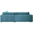 ECKSOFA  in Cord Petrol  265/224 cm  - Petrol/Schwarz, Design, Kunststoff/Textil (265/224cm) - Hom`in