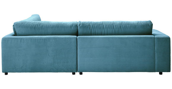 ECKSOFA  in Cord Petrol  265/224 cm  - Petrol/Schwarz, Design, Kunststoff/Textil (265/224cm) - Hom`in