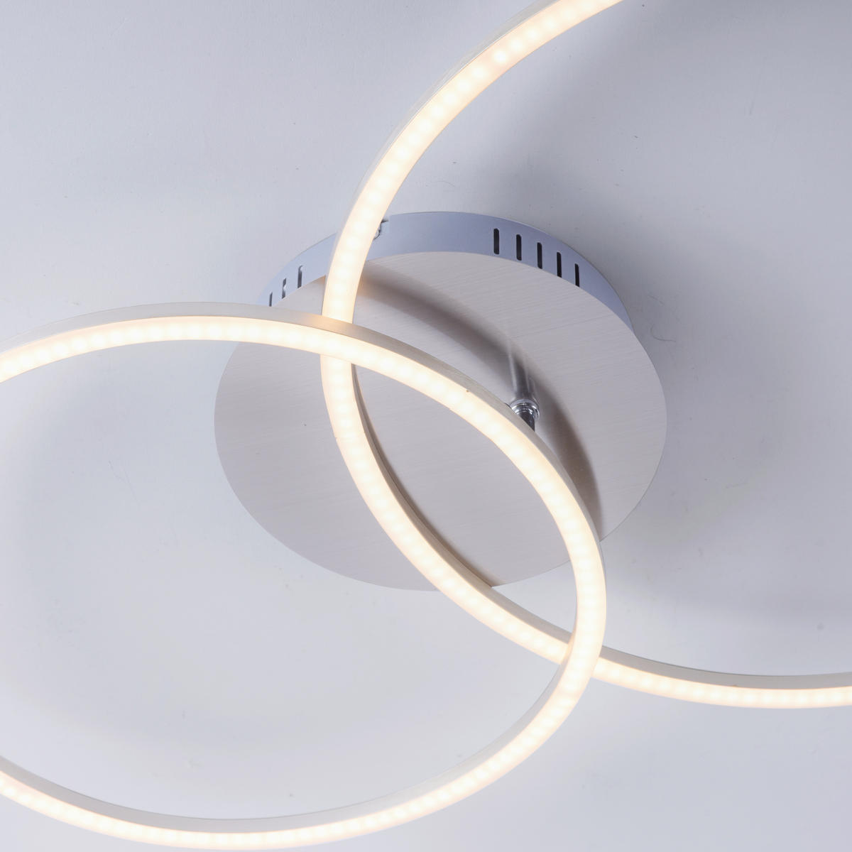 LED-DECKENLEUCHTE 70/44/6,8 cm   - Nickelfarben, Design, Kunststoff/Metall (70/44/6,8cm)