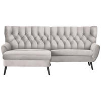 ECKSOFA  in Webstoff Beige Rücken echt  165/237 cm  - Beige/Schwarz, Design, Holz/Textil (165/237cm) - Stylife
