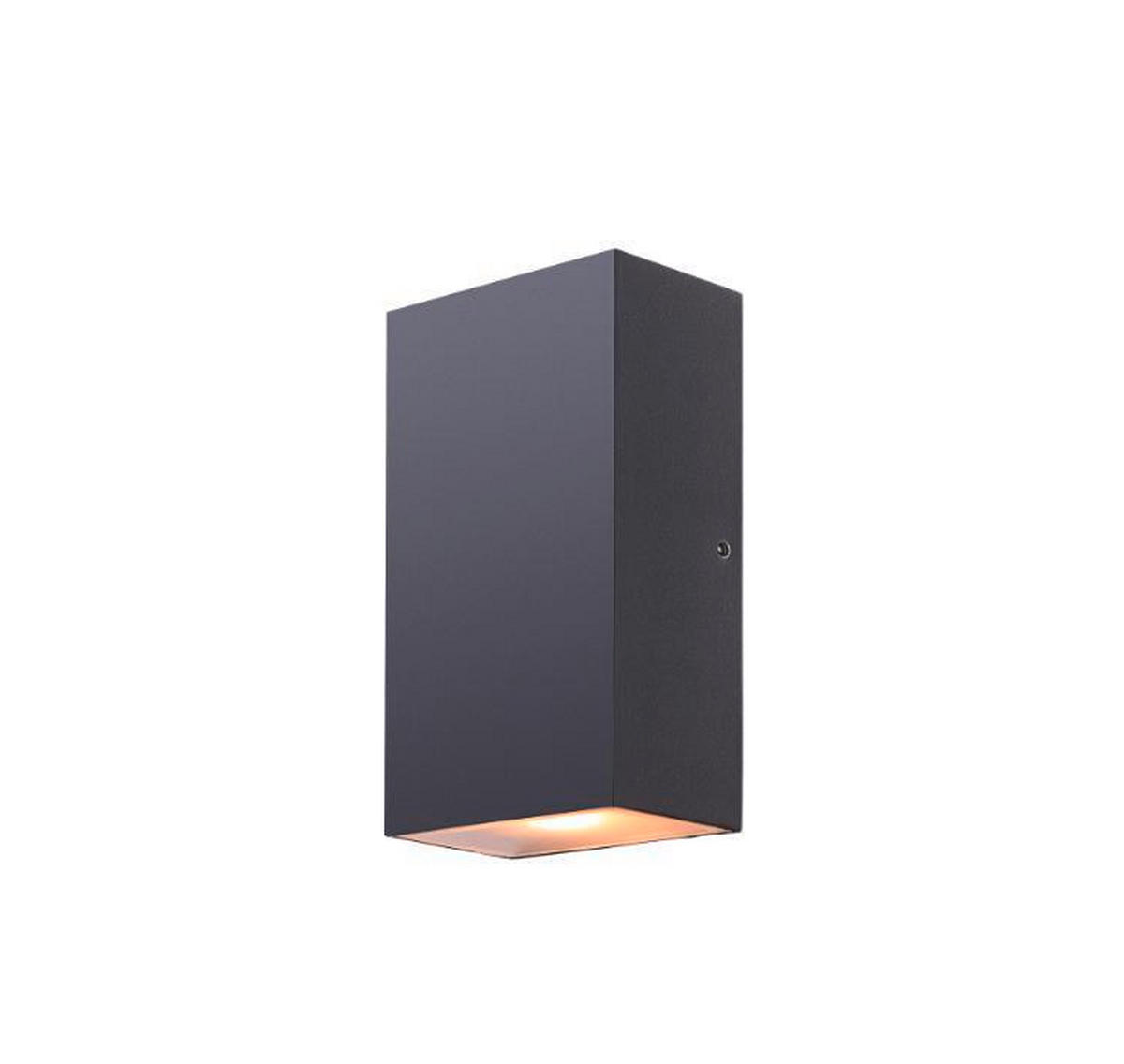 ZUNANJA STENSKA SVETILKA     9/5,5/16 cm          - siva/prozorno, Design, kovina/steklo (9/5,5/16cm) - Globo