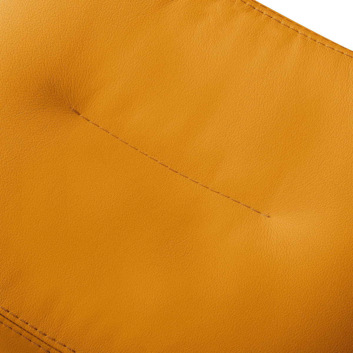 SESSELSET Echtleder Currygelb  - Currygelb/Schwarz, Design, Leder/Metall (67/87/74cm) - Livetastic