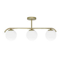 DECKENLEUCHTE    69,5/15/29 cm  - Messingfarben/Weiß, KONVENTIONELL, Metall (69,5/15/29cm)