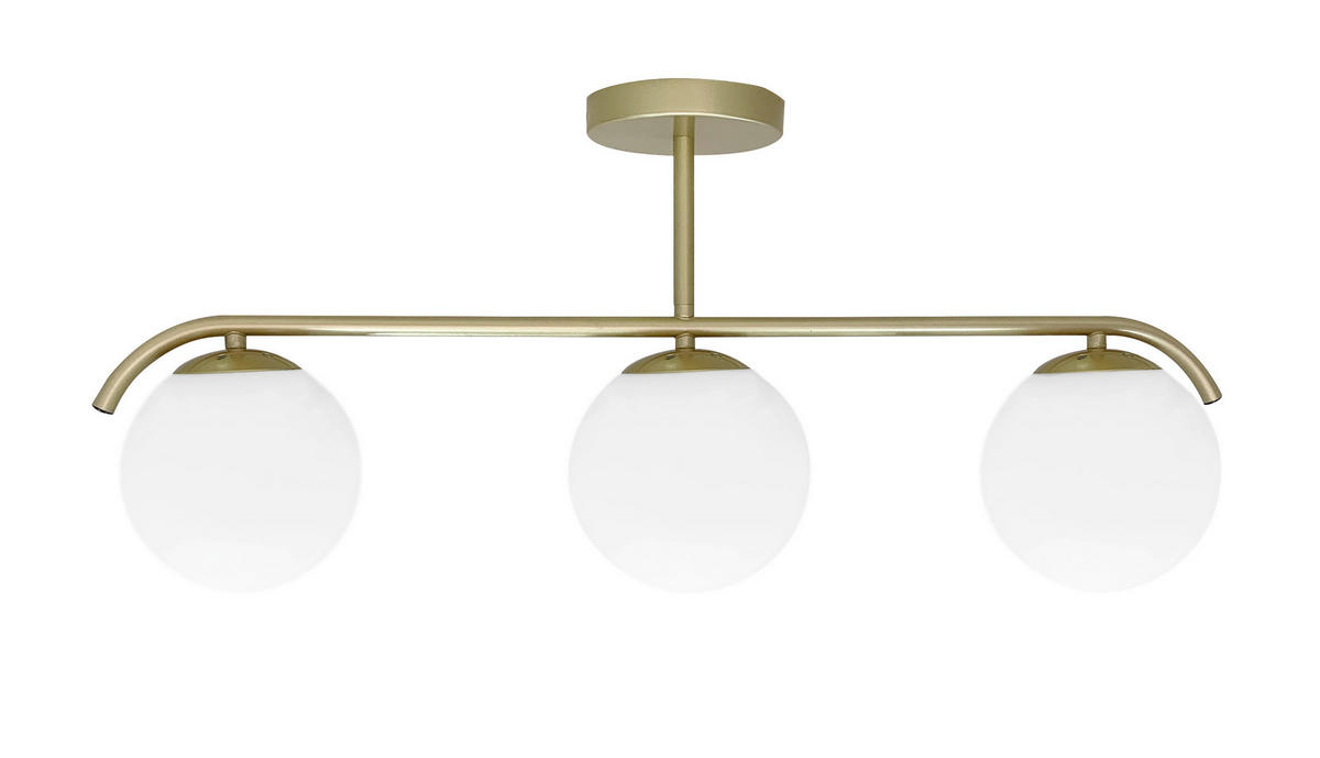 DECKENLEUCHTE    69,5/15/29 cm  - Messingfarben/Weiß, KONVENTIONELL, Metall (69,5/15/29cm)