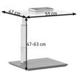 COUCHTISCH in Metall, Glas, Holzwerkstoff 55/47/47-63 cm  - Design, Glas/Holzwerkstoff (55/47/47-63cm) - Venda