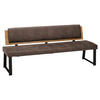 SITZBANK in Holz, Textil Hellbraun  - Hellbraun/Schwarz, Design, Holz/Textil (160/85/60cm) - Venda