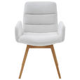 ARMLEHNSTUHL  in Cord  - Creme/Naturfarben, Design, Holz/Textil (61/88/66cm) - Dieter Knoll