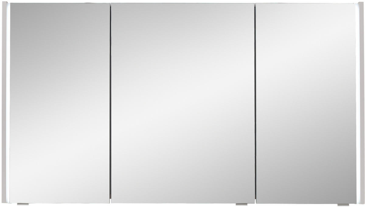 OMARA Z OGLEDALOM 125,5/70,3/17,6 cm  - srebrne barve/kašmir, Design, kovina/steklo (125,5/70,3/17,6cm) - Sadena